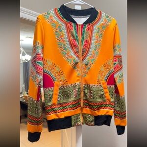 African Print Bomber Jacket